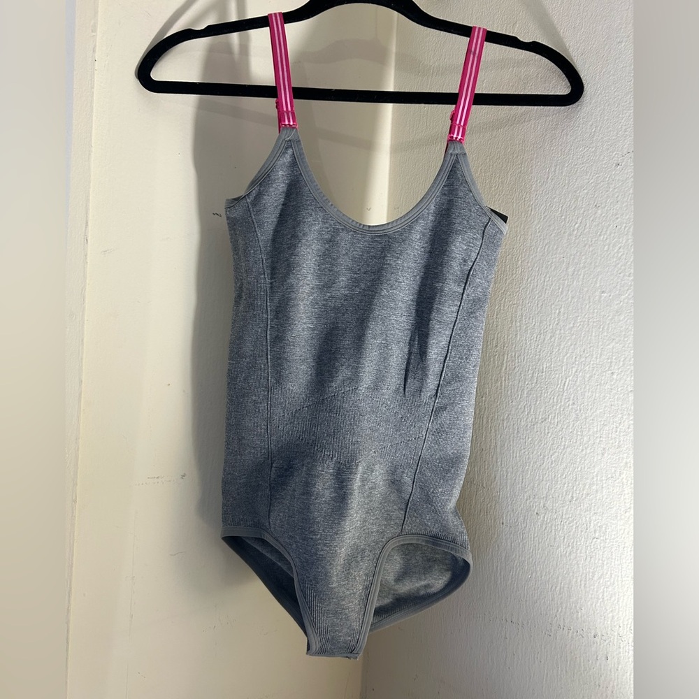 NWT Flex Own it Gray & Pink Shaping Bodysuit , Medium